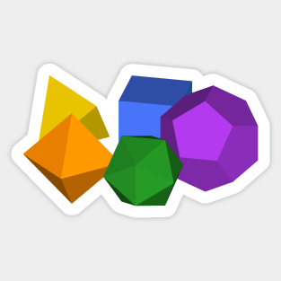 platonic solids gmtrx Sticker